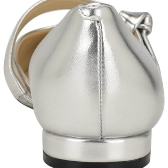 Pointy Toe Dress Flats with Strap, Faux Leather, Size 5-12 - Picture 8 of 8